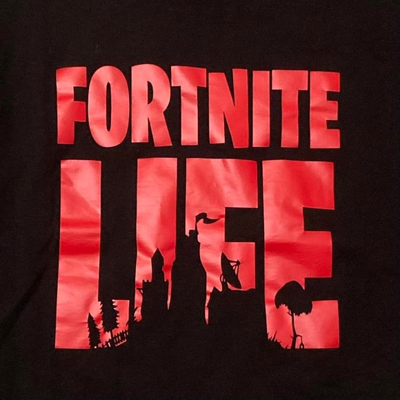 Black "Fortnite Life" pro club graphic tee - Picture 2 of 8